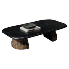 Smooth Coffee Table with Detailed Base