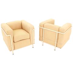 Pair of LC 2 Le Corbusier Armchairs