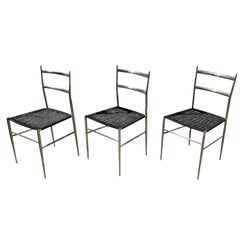 Three Gio Ponti Superleggera Style Side Chairs