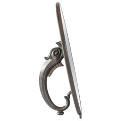 Pewter Mirror by CG Hallberg, Swedish Grace, Scandinavian Art Deco, 1930s