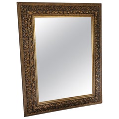 Antique miroir mural du 19ème siècle, très grand et doré, de qualité supérieure