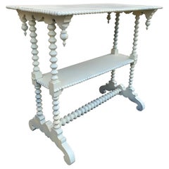 Table d'appoint en noyer peint de l'époque victorienne américaine de la fin du XIXe siècle