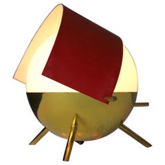 Rare lampe de table Stilux Milano à trépied et à visière, années 1950