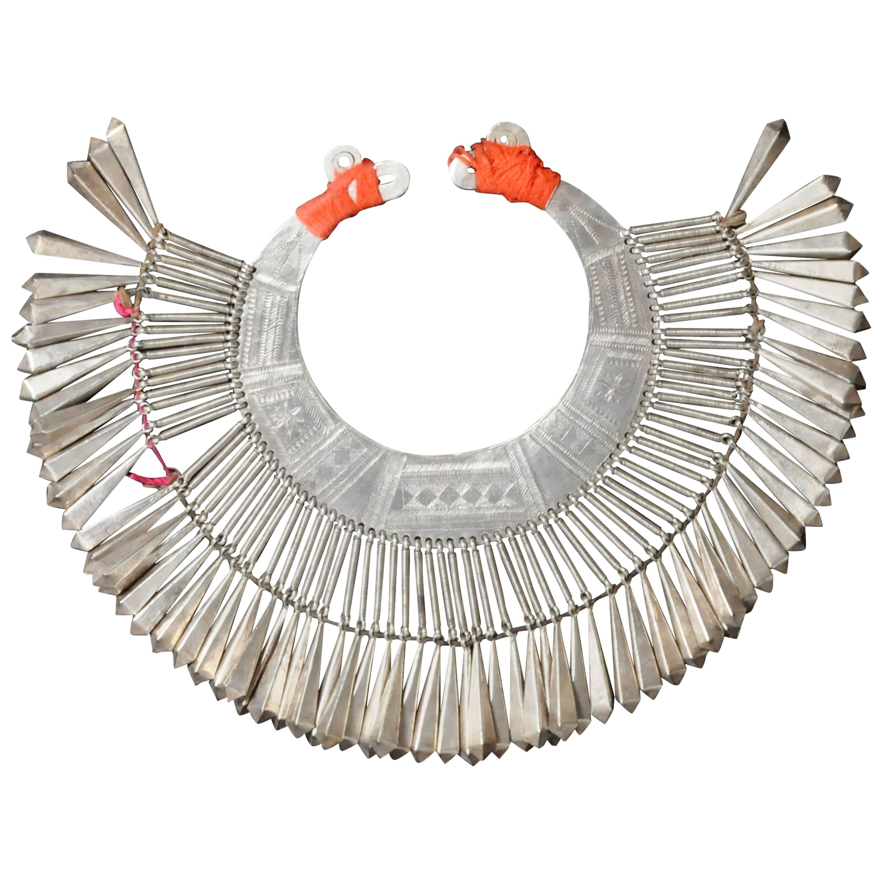 Lisu Tribe Silver Collar Necklace