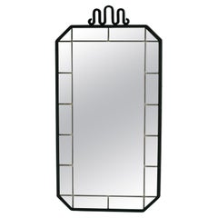 Mirror attributed to Arvid Böhlmark, wrought iron frame, Sweden, 1930s
