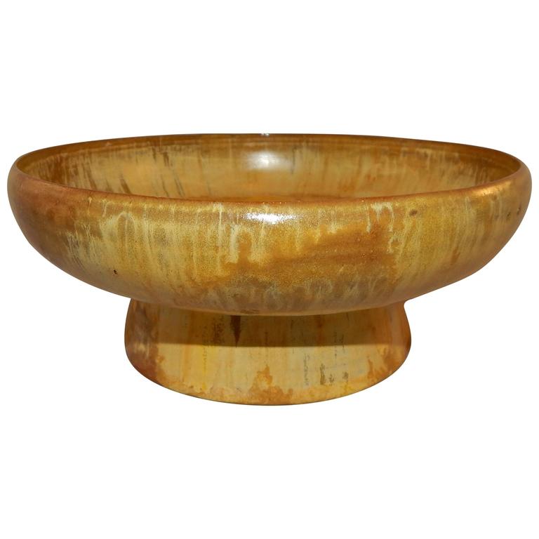 Beatrice Wood Earthenware Footed Bowl For Sale at 1stdibs