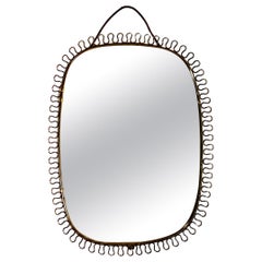 Mid Century Modern Vintage Golden Loops Wall Mirror Josef Frank 1950s Sweden