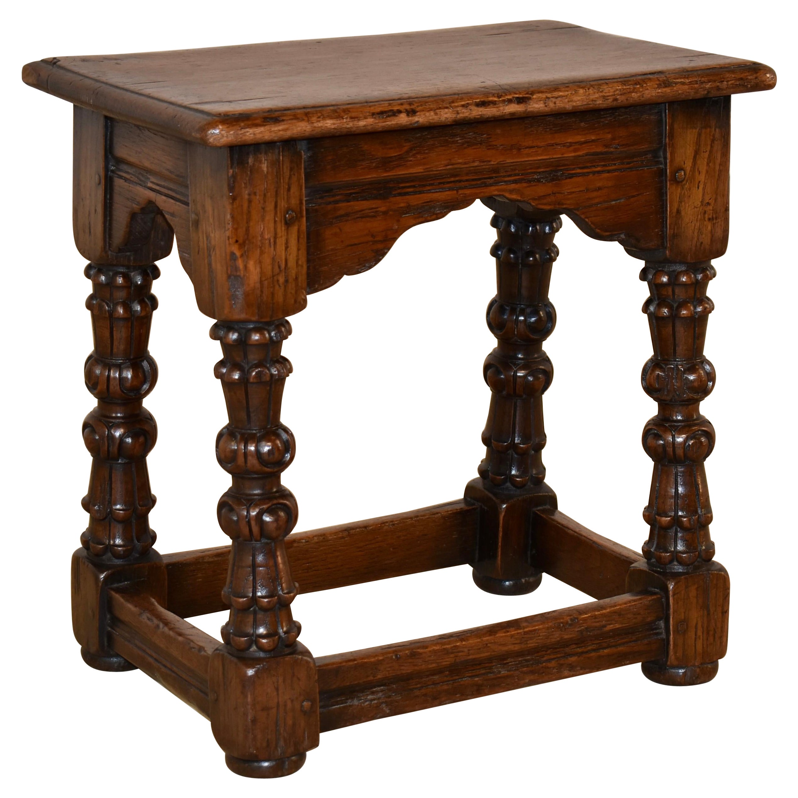 19th Century English Oak Joint Stool