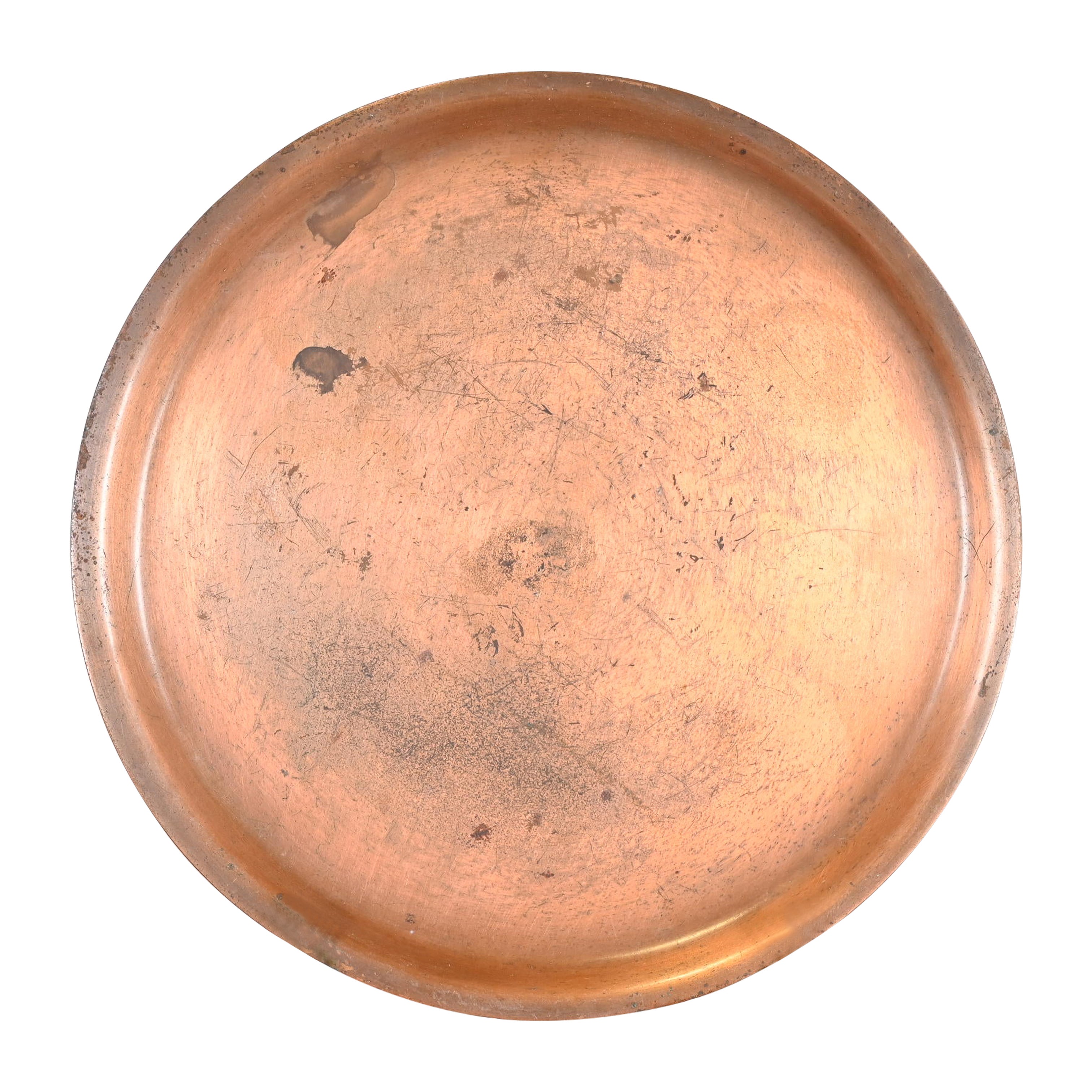 Plato o bandeja de cobre Roycroft Arts & Crafts, Circa 1900