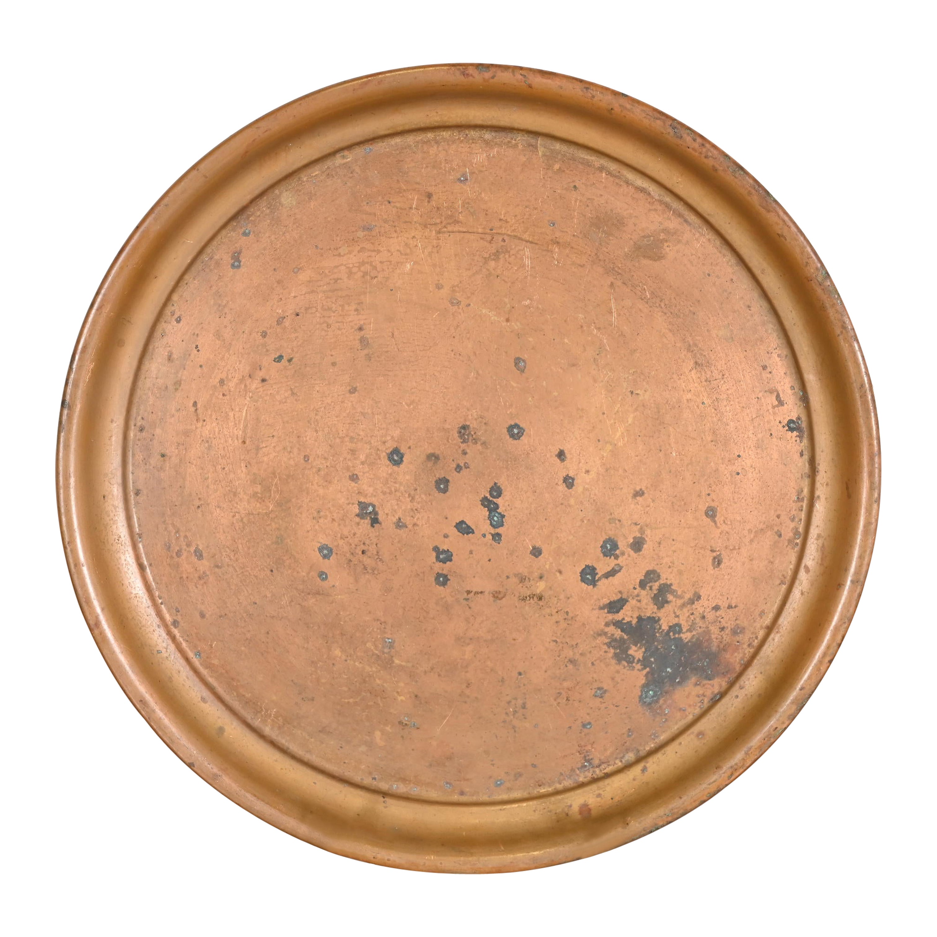 Bandeja de servicio de cobre artesanal Joseph Heinrichs