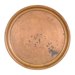 Antique Joseph Heinrichs Arts and Crafts Copper Serving Tray