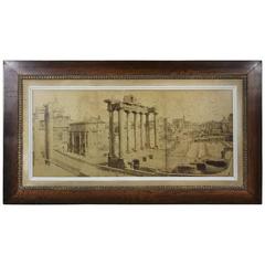 Large Italian Albumen Photograph of the Roman Forum