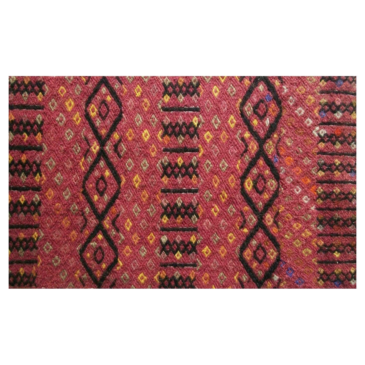 Vintage Tribal Style Embroidery - Hand Made - 100% Wool - Late 20th Century