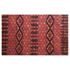 Vintage Tribal Style Embroidery - Hand Made - 100% Wool - Late 20th Century