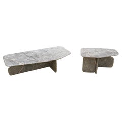 Set of Two Tacchini Dolmen Marble Tables by Noé Duchaufour-Lawrance in STOCK