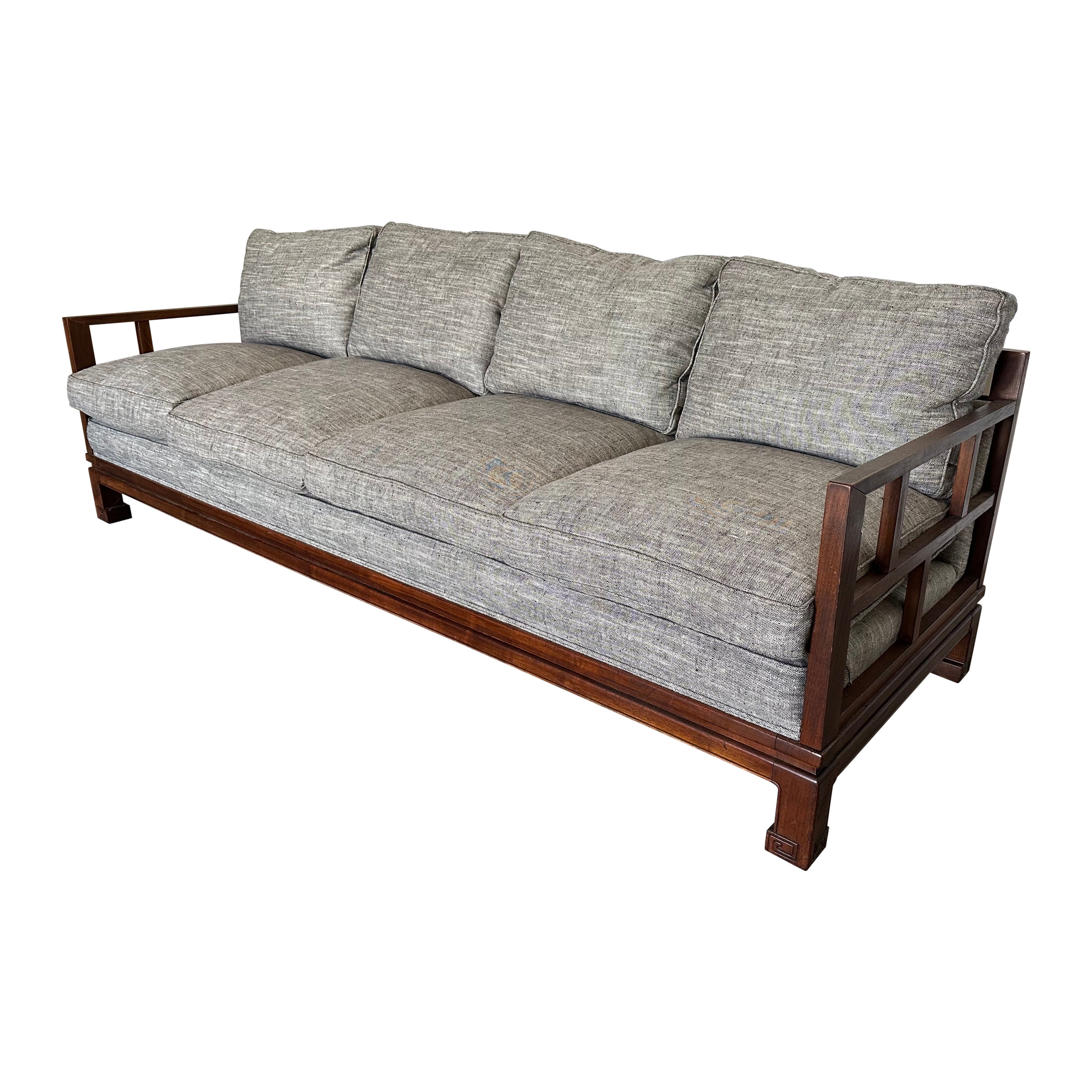 Michael Taylor 90" Sofa for Baker Far East Collection, circa 1950s
