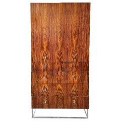Mid Century Modern Rosewood and lacquer gentlemen’s chest , Roger rougier design