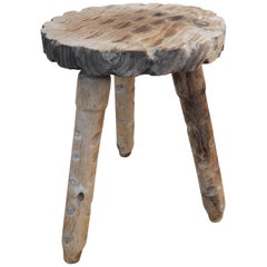 Brutalist, Primitive Tripod Milking Stool