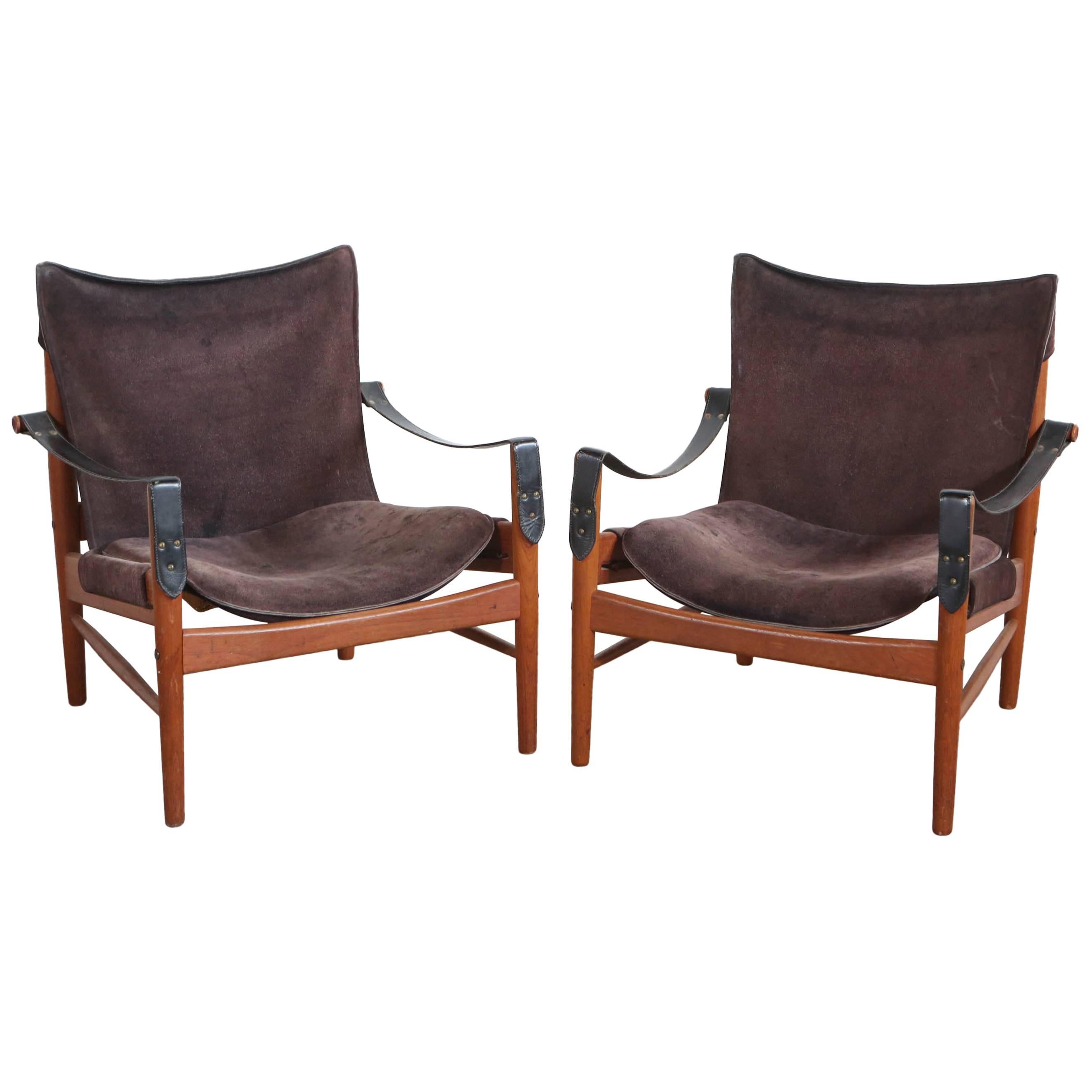 Pair of Hans Olsen Safari Chairs