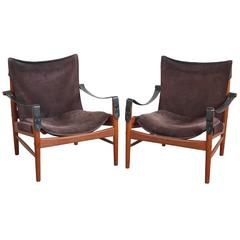 Pair of Hans Olsen Safari Chairs