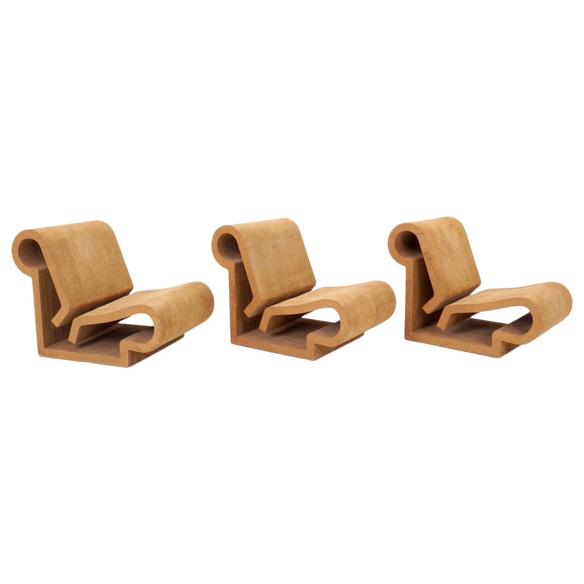 Rare Original Frank Gehry, Easy Edges, Cardboard Contour Chairs