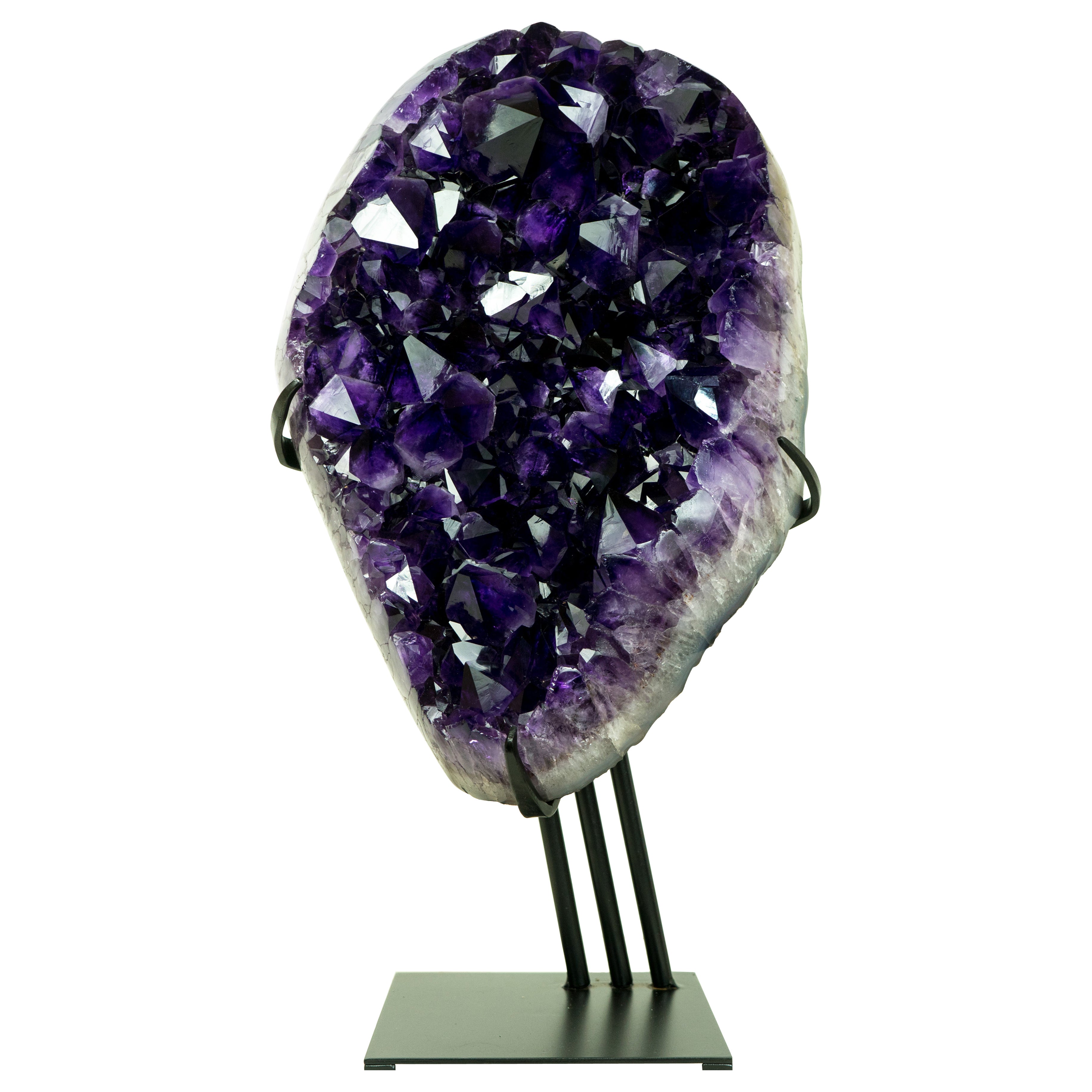 Rare AAA Amethyst Cluster with Large, Luxurious Grape Jelly Purple Druzy Points