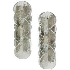 Pair of Scavo Clear Glass Sconces by Kalmar, 1 of 2 pairs
