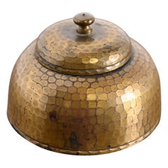 Roycroft Arts & Crafts-Tintenfass aus gehämmertem, gehämmertem Kupfer, Messing