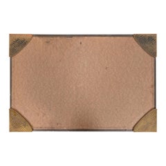 Roycroft Arts & Crafts Brass Finished Hammered Copper Blotter Corners With Pad
