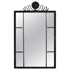 Swedish Wrought Iron Wall Mirror