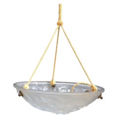 Plafonnier Art Déco par Verrerie D'Art Degué