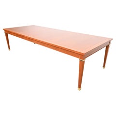 Baker Muebles Regencia Francesa Luis XVI Mesa de Comedor de Madera de Cerezo con Incrustaciones