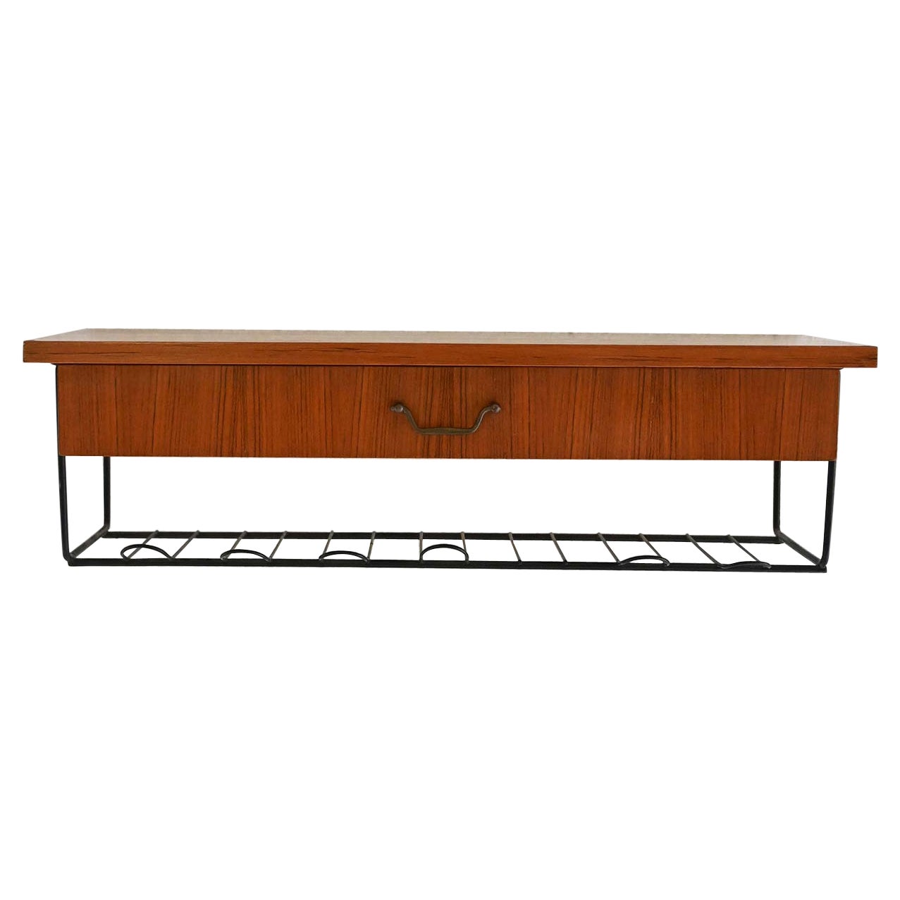 Comodino scandinavo sospeso con cassetto