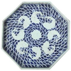 Blue and White Octagonal Tray