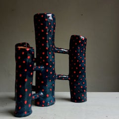 Vasi Comunicanti 4 elements POIS  in ceramic XXI Century by Chiara Berta