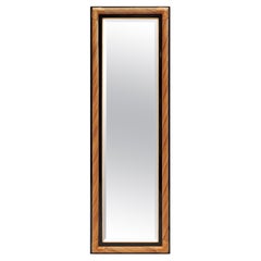 Espejo de madera de bambú de mediados de siglo