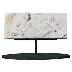 Antique Grand Tour Carved Statuary Marble Plaque