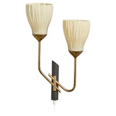 Itsu, Wandleuchte, Messing, Metall, Glas, Finnland, 1950er Jahre