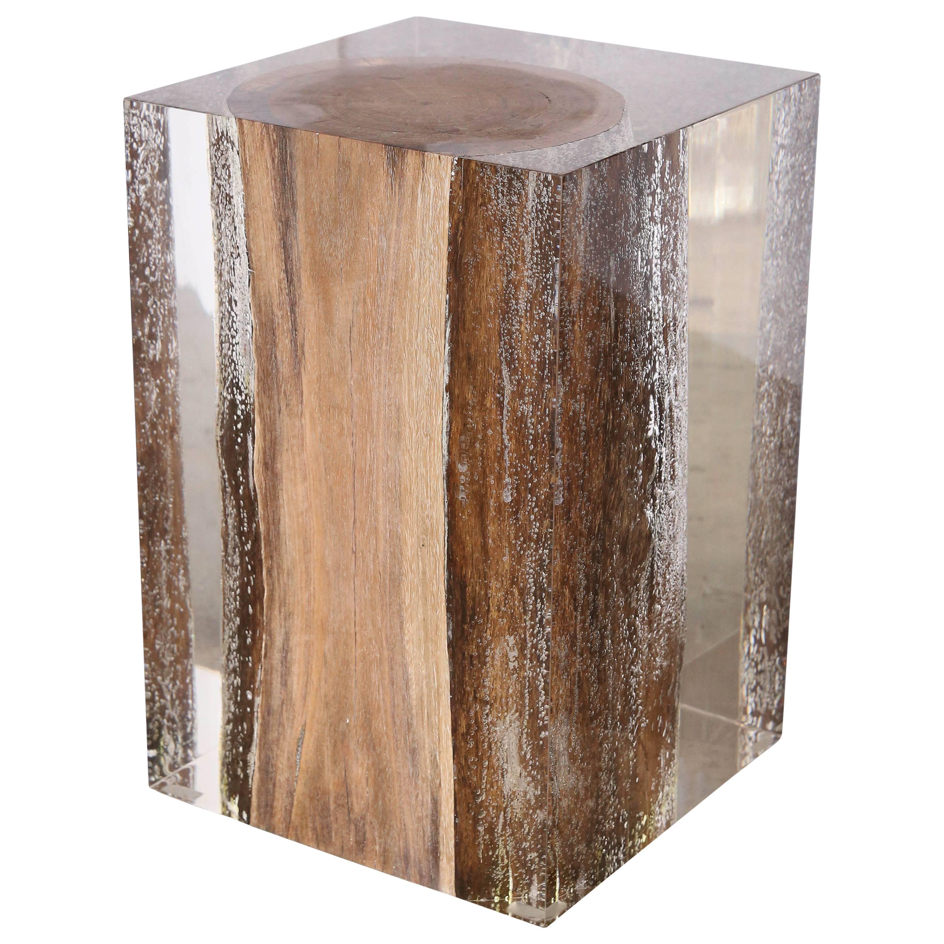 Acrylic Glass Nilleq Side Table and Stool