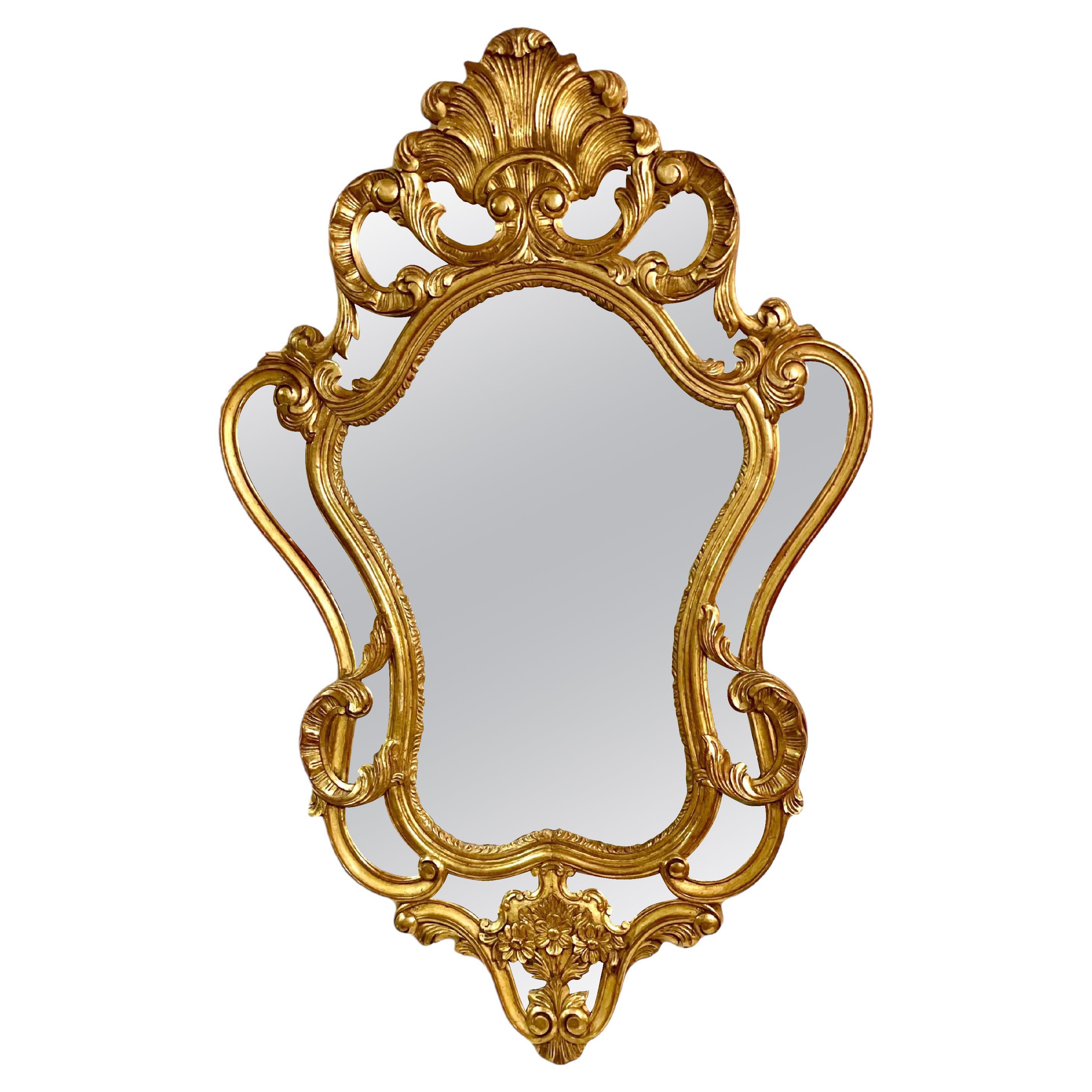 Gran Espejo de Pared Dorado con Parecloses