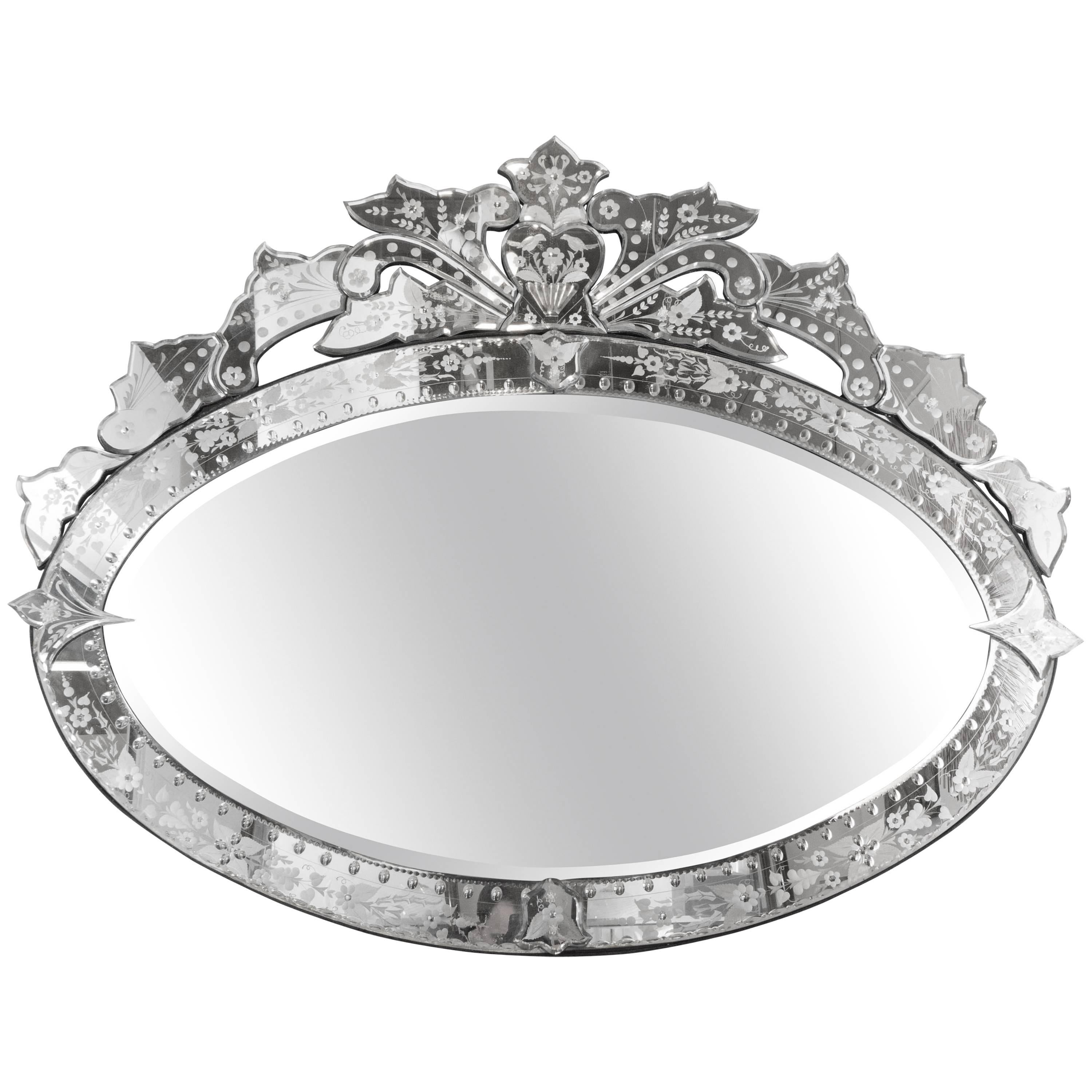 Impressive Hollywood Regency Style Venetian Mirror