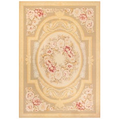 Alfombra floral contemporánea de lana de estilo Besarabia hecha a mano por Doris Leslie Blau