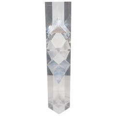 Alessio Tasca Lucite Prism Column Sculpture