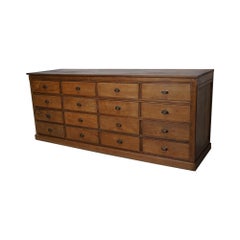 Antique French Light Oak Apothecary / Filing Cabinet, 1920/30s
