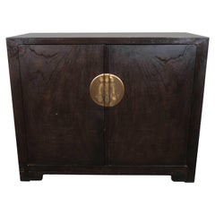 Vintage Baker Asian Inspired Ebonized Cabinet