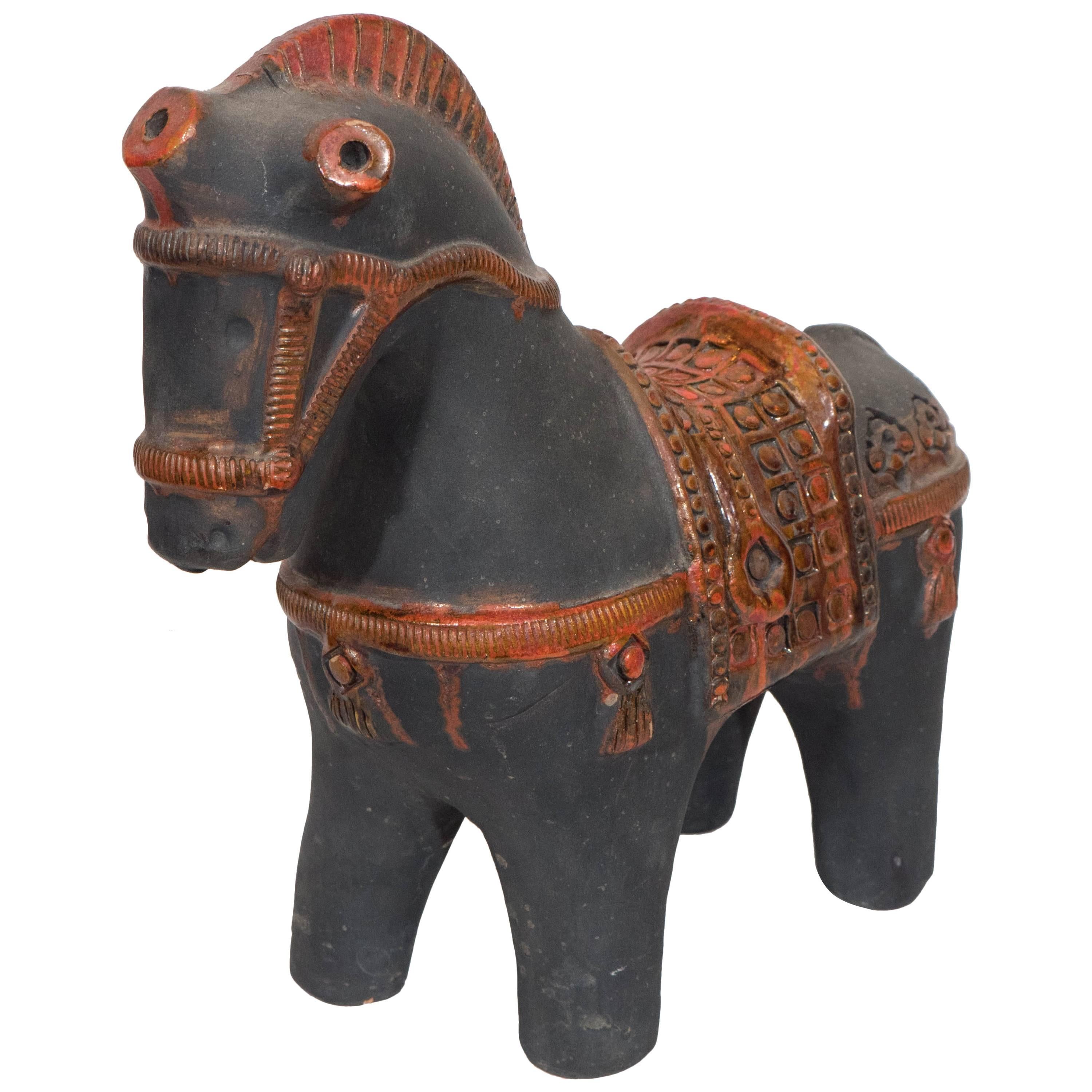 Matte Black Horse Statue for Raymor