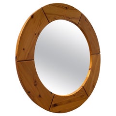 Raro specchio da parete in pino di Glasmäster Markaryd, Svezia, 1960