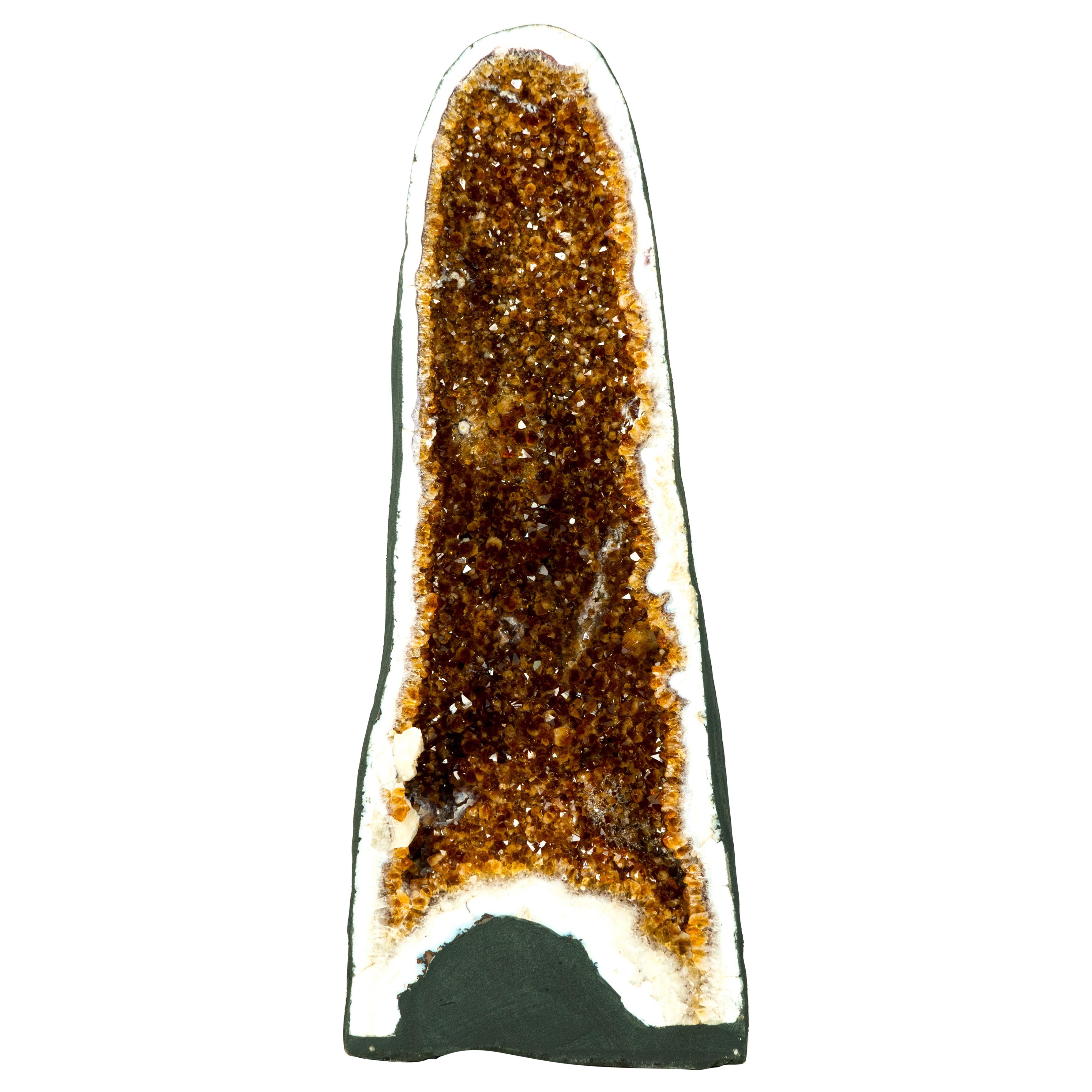 Cathedrale sculpturale Geode avec citrine Madère de haute qualité, Super-Extra