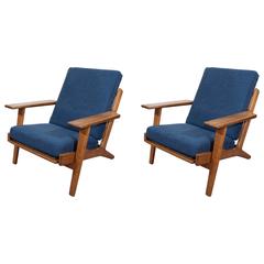 Pair of Hans Wegner Lounge Chairs