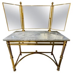 Italienischer Waschtisch aus Bronze und Marmor im Vintage-Stil
